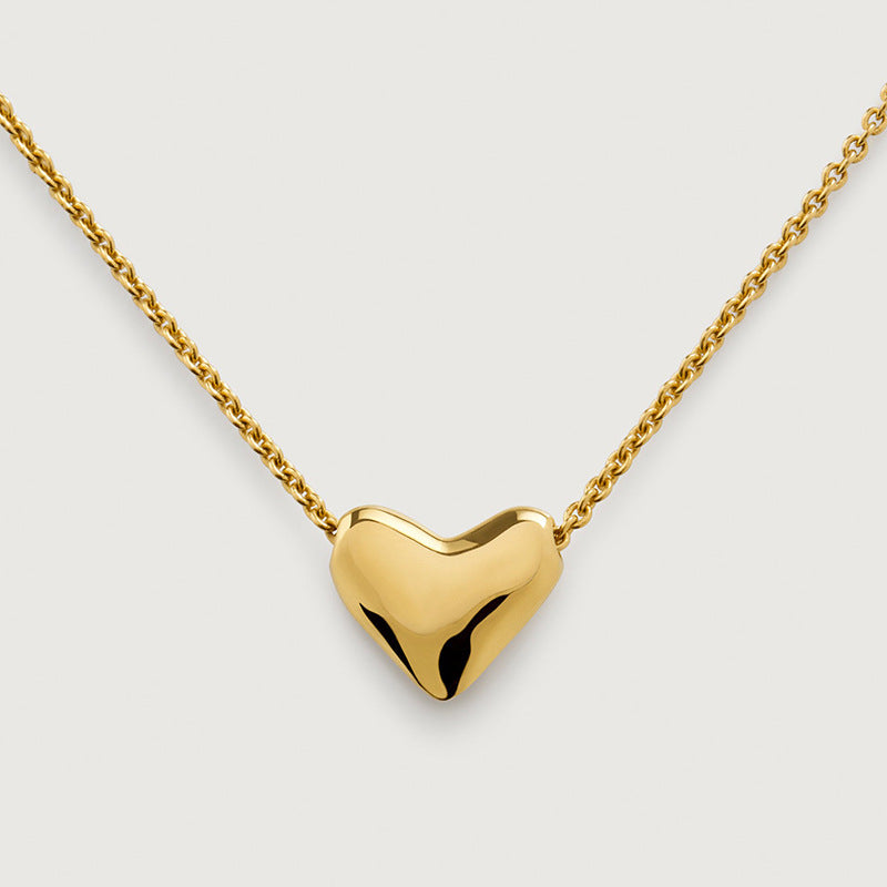 “Heart Glide” S925 Sterling Silver Sliding Heart Necklace