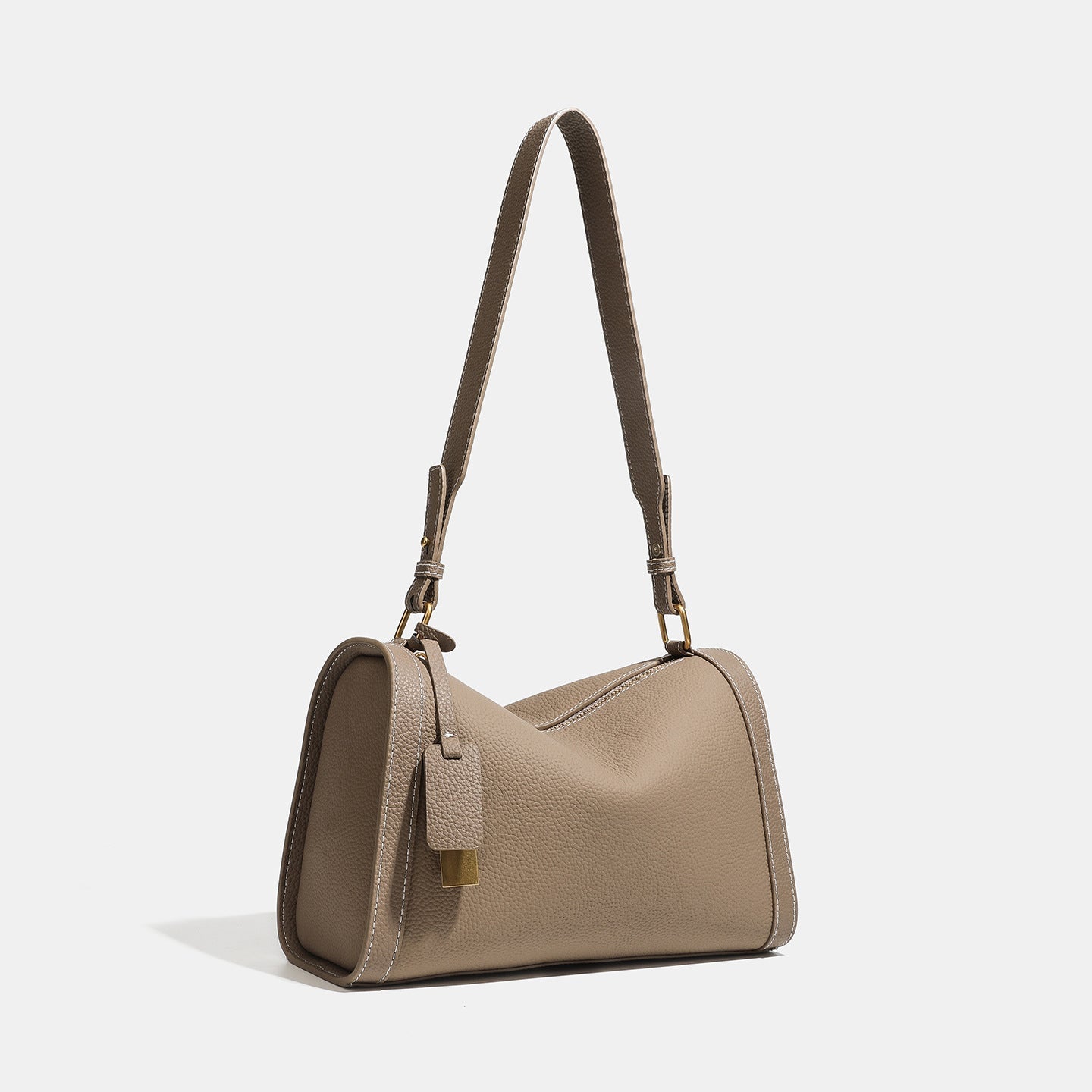 Women's Pebbled Cowhide Slouch Boston Shoulder Bag