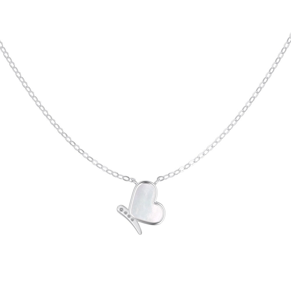 Butterheart S925 Silver Mother-of-Pearl Butterfly Necklace