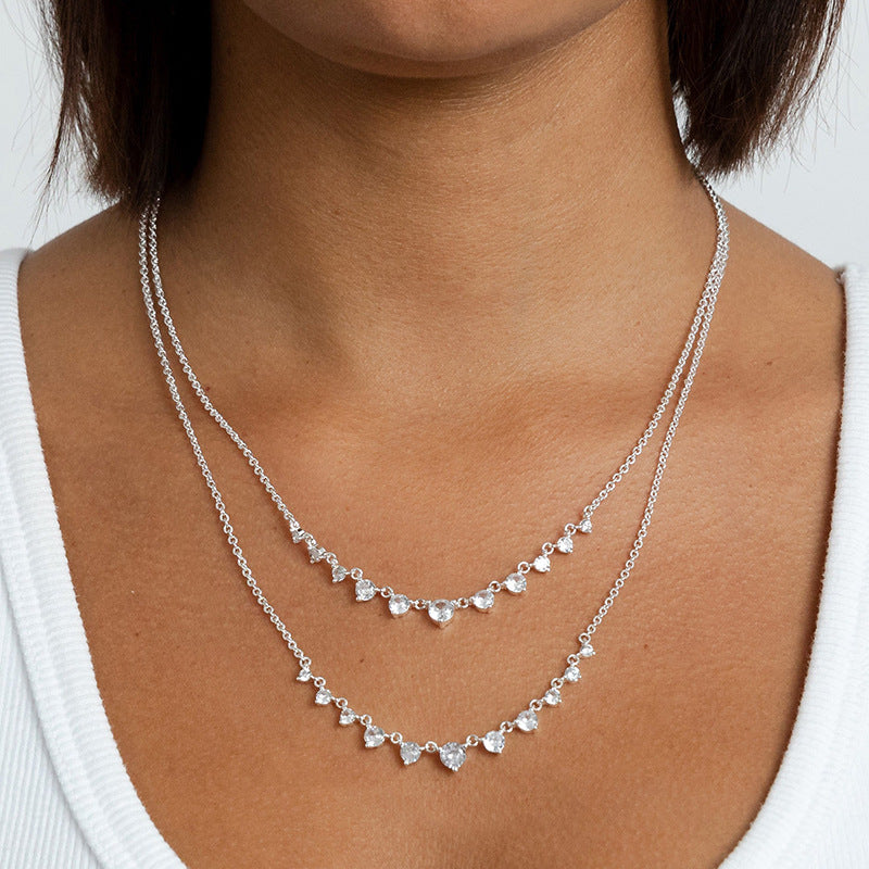 “Orbit Eclat” S925 Sterling Silver Zircon Circle Necklace