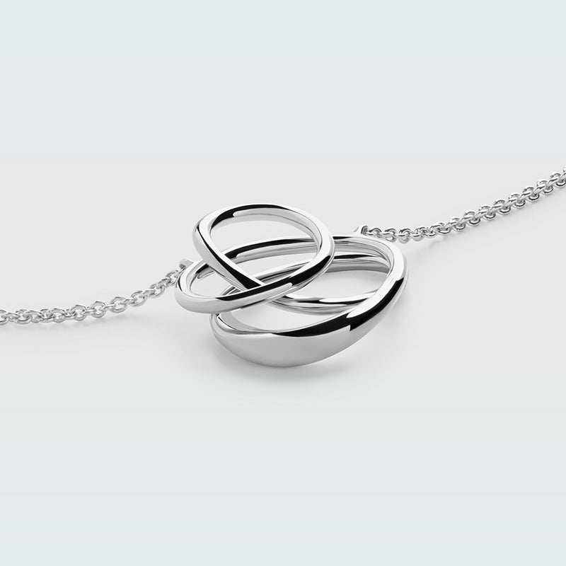 “Twist Muse” S925 Sterling Silver Irregular Geometric Necklace