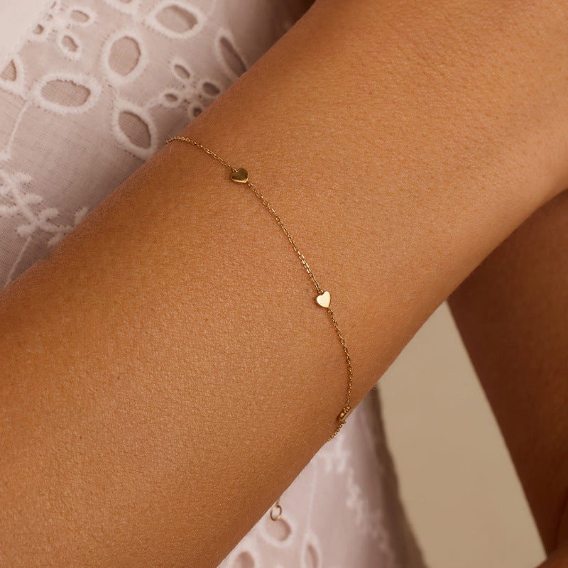 “Heart Muse” S925 Sterling Silver Minimalist Heart Bracelet