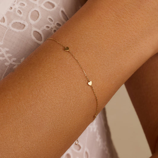 “Heart Muse” S925 Sterling Silver Minimalist Heart Bracelet