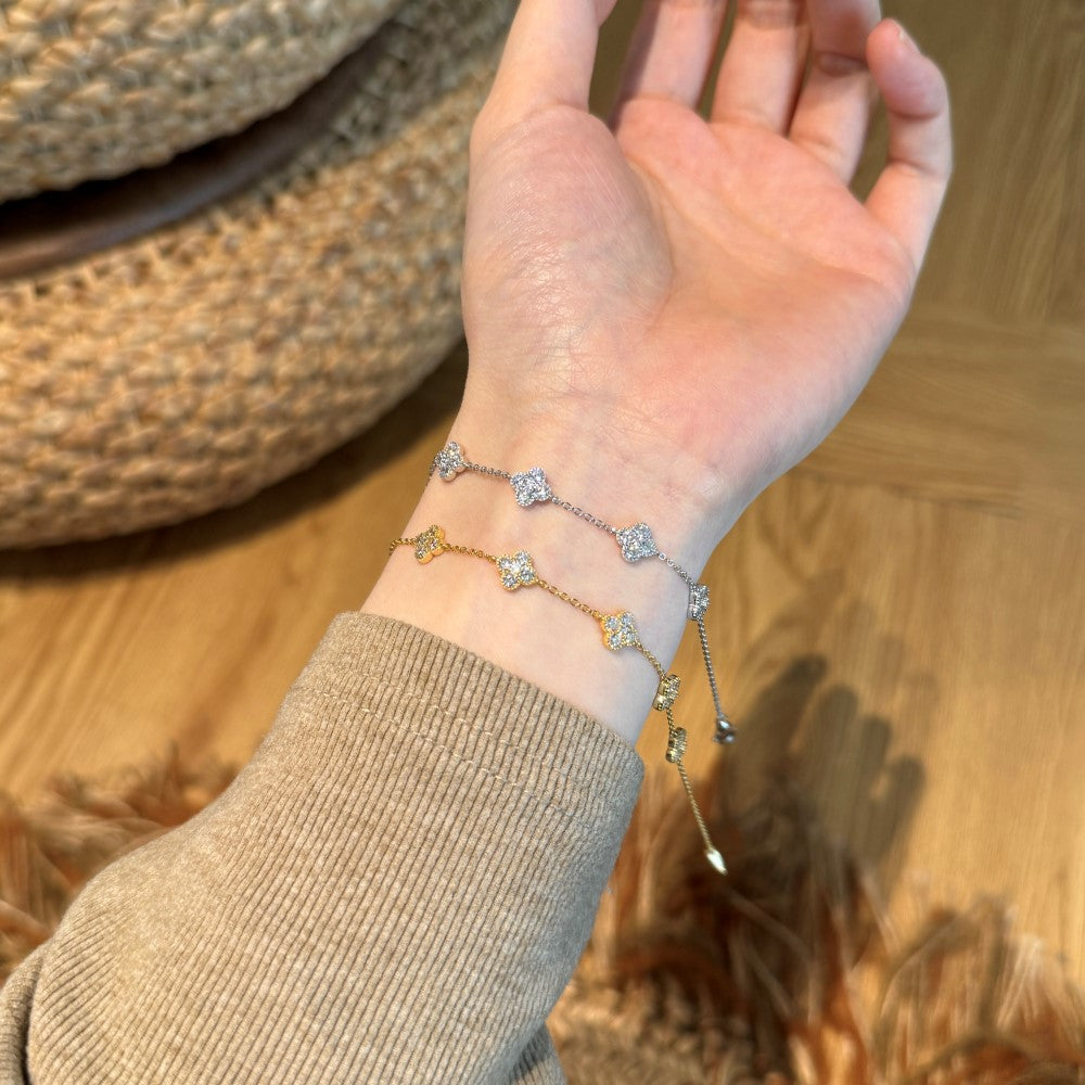 925 Sterling Silver Five Clover Bracelet – Lumi Clover
