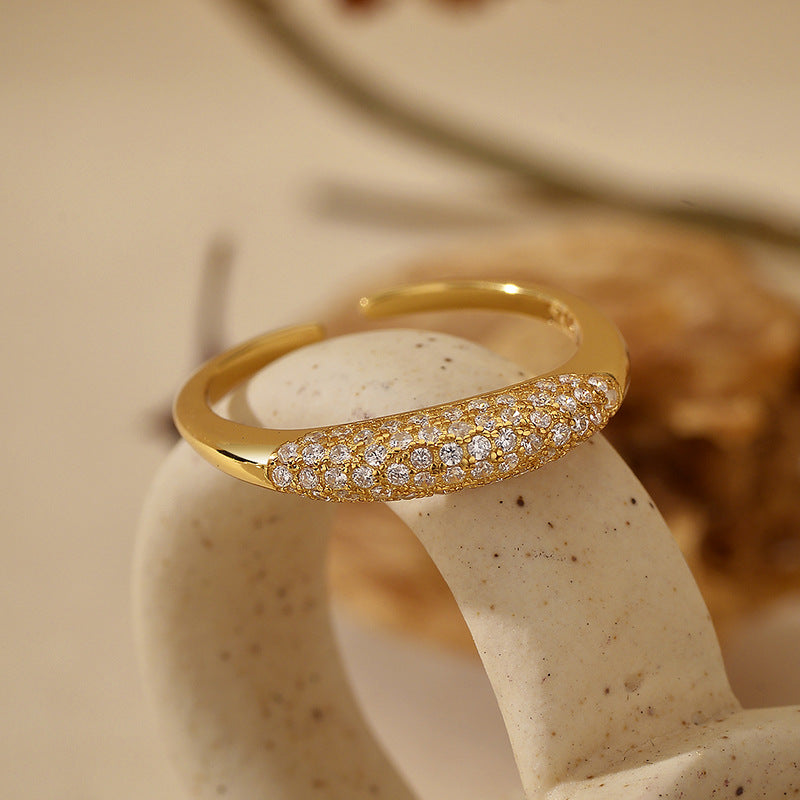 “Luxe Orbit” S925 Sterling Silver Sparkling Open Ring Collection