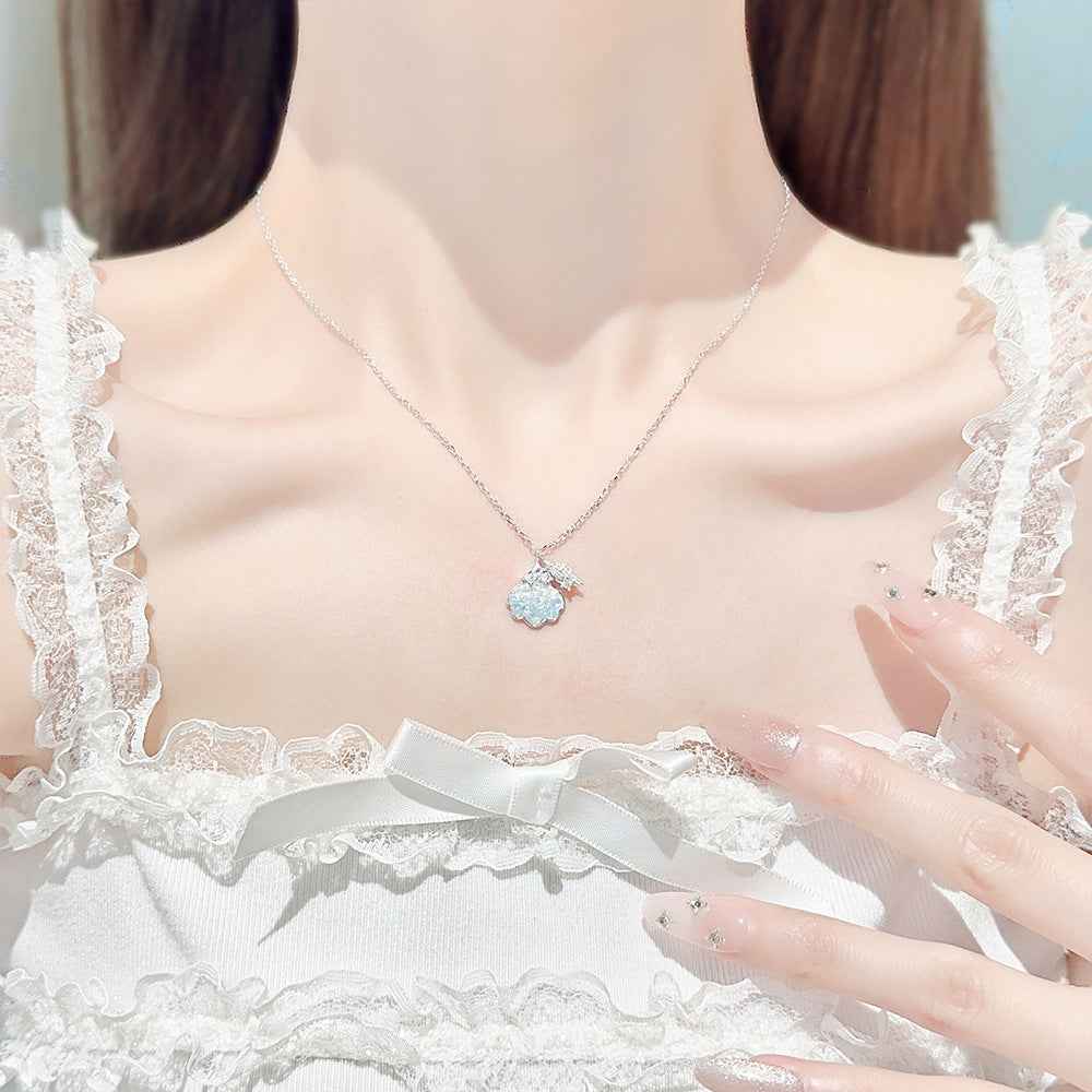 Tidal Keepsake Glow Shell Pendant Necklace 925 Sterling Silver