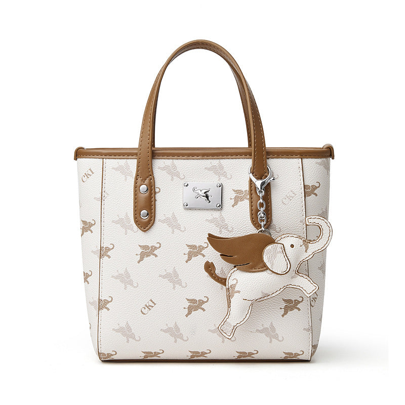Women's Flying Elephant Monogram Mini Tote with Convertible Strap