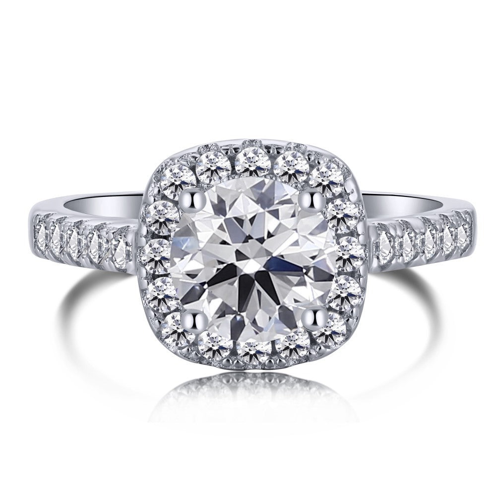 “Prism Luxe” S925 Sterling Silver Square Zircon Jewelry Set