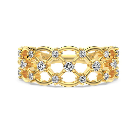 Elise Lace S925 Sterling Silver Vintage Openwork Ring