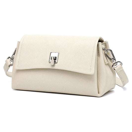 Women's Pebbled Cowhide Pillow Bag with Twist-Lock