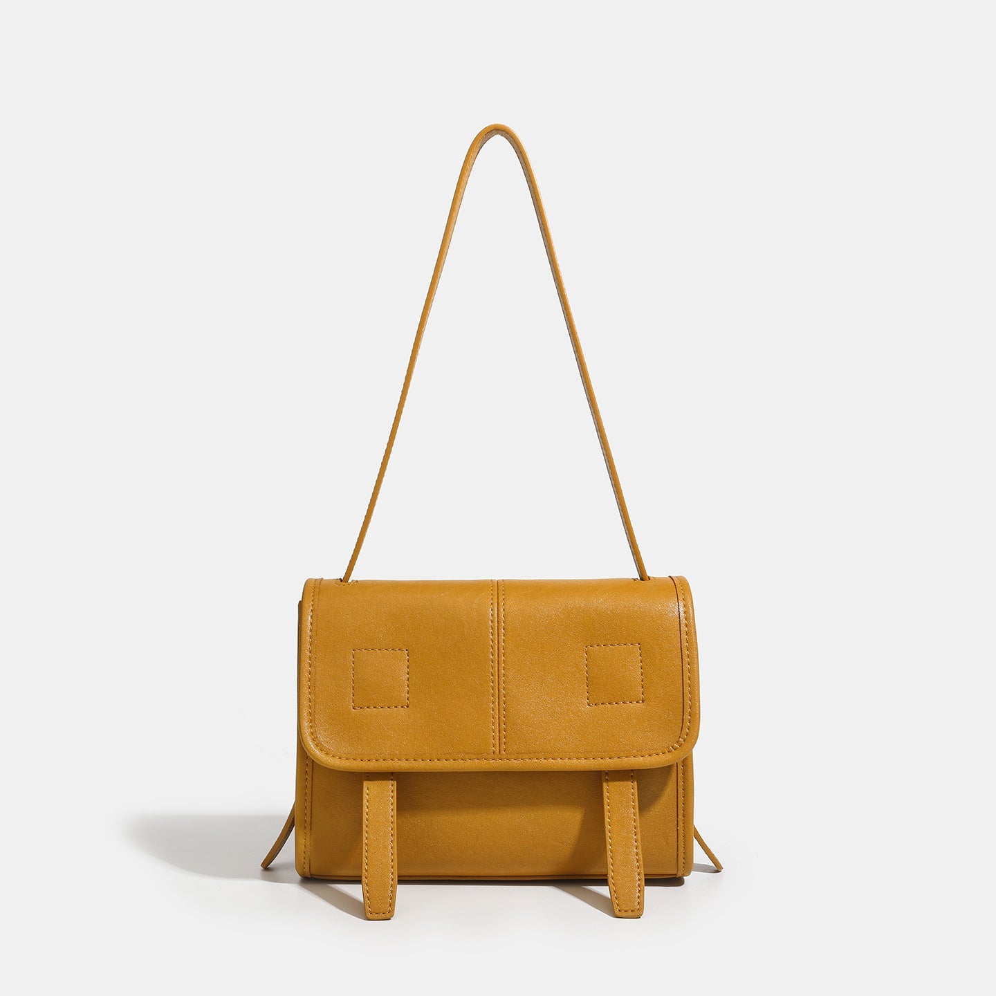 Women's Textured Cowhide Flap Messenger Bag with Dual Straps