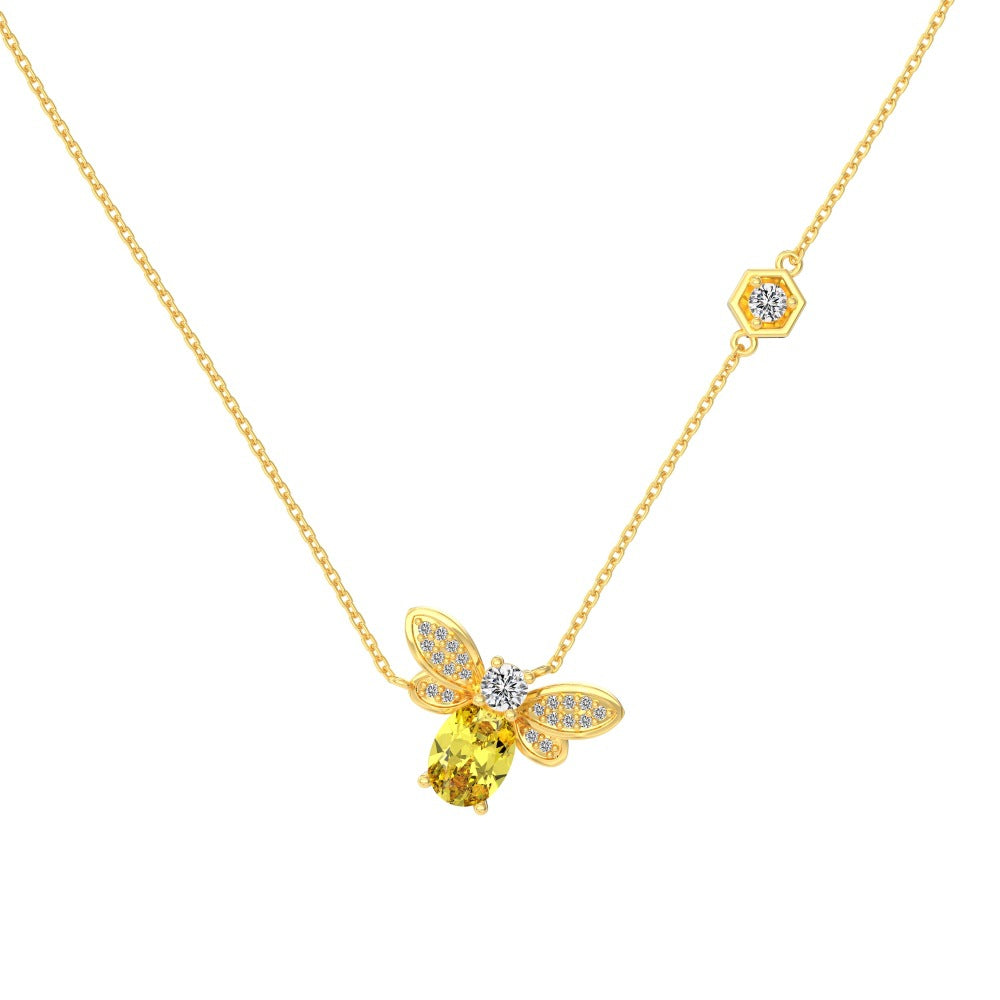“Firefly Charm” S925 Sterling Silver Zircon Animal Jewelry Set