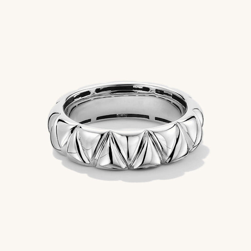 “Luxe Orbit” S925 Sterling Silver Geometric Circle Ring