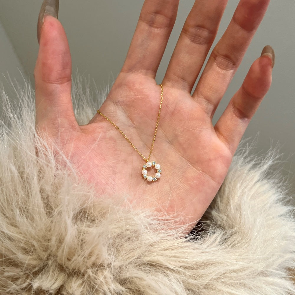 Pearl Halo S925 Silver Luminous Pearl Ring Pendant Necklace