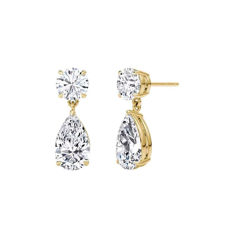 Aurielle Drop 925 Sterling Silver Teardrop Zircon Stud Earrings