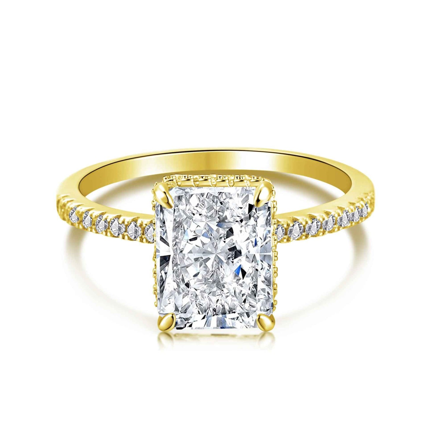 925 Sterling Silver Rectangular Color Zircon Ring – Prism Royale