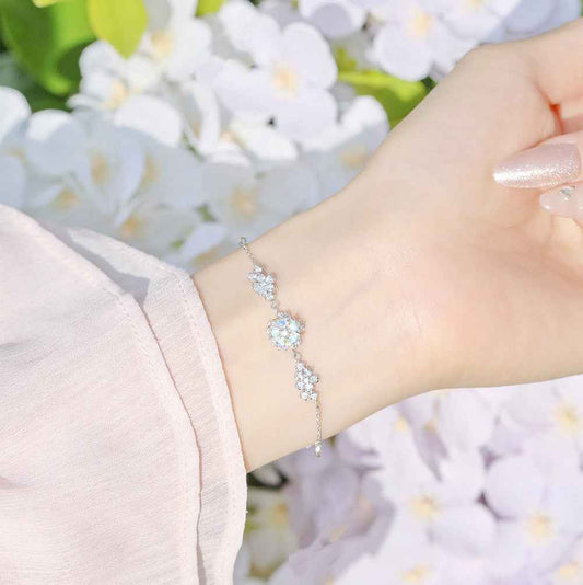 Petal Reverie Rotating Sakura Jewelry Set 925 Sterling Silver Zircon