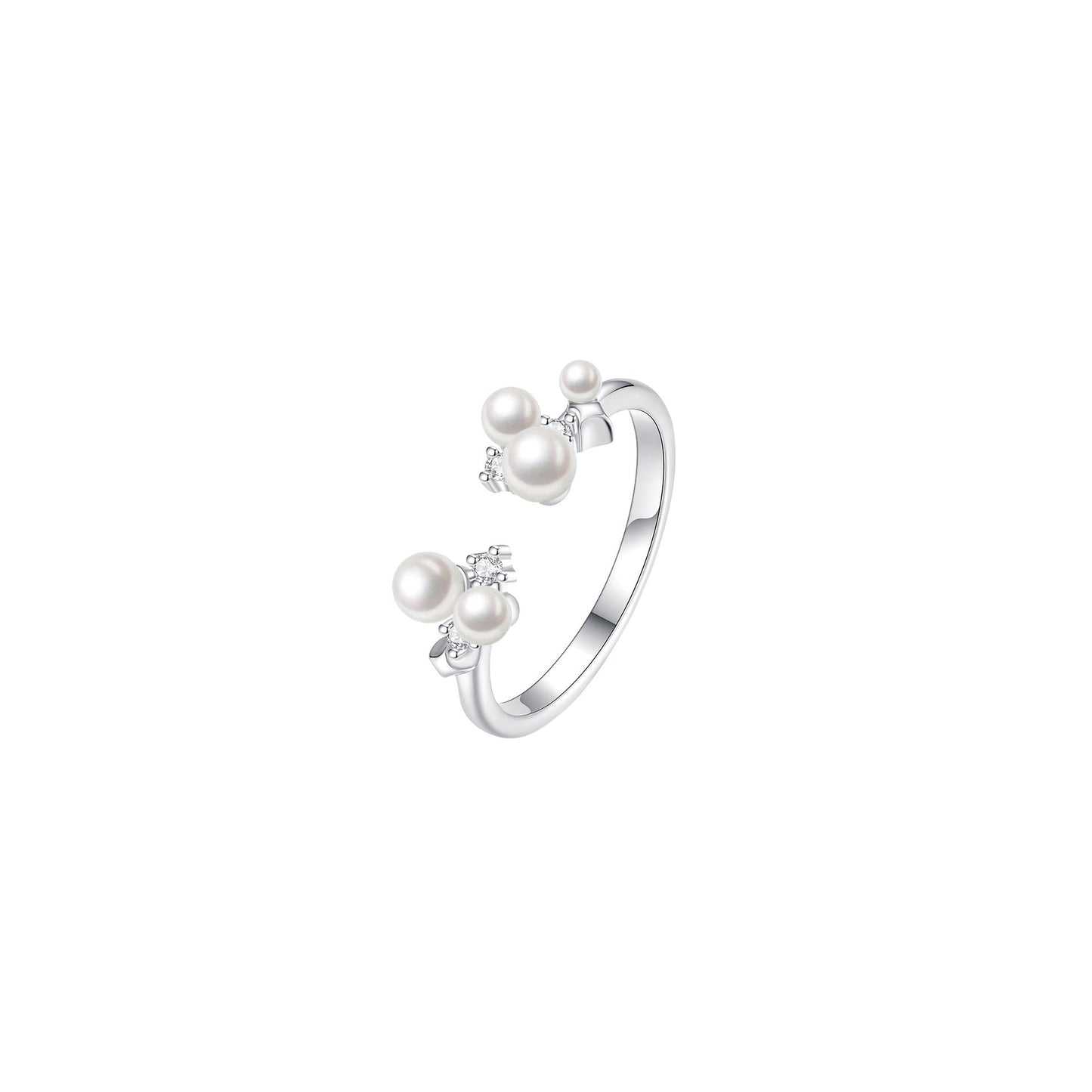 Starlace Pearl S925 Sterling Silver Pearl Jewelry Set Necklace Earrings & Ring