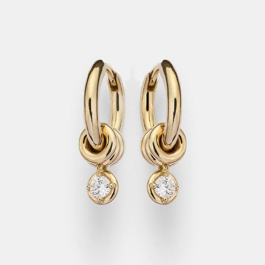 “Vintage Gleam” S925 Sterling Silver Geometric Hoop Earrings with Sparkling Accents