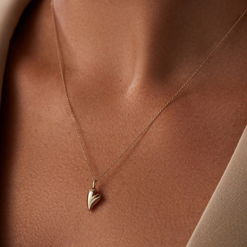 “Teardrop Heart” S925 Sterling Silver Teardrop Necklace
