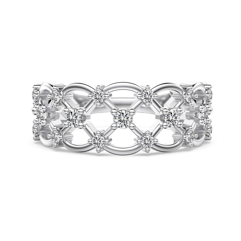 Elise Lace S925 Sterling Silver Vintage Openwork Ring