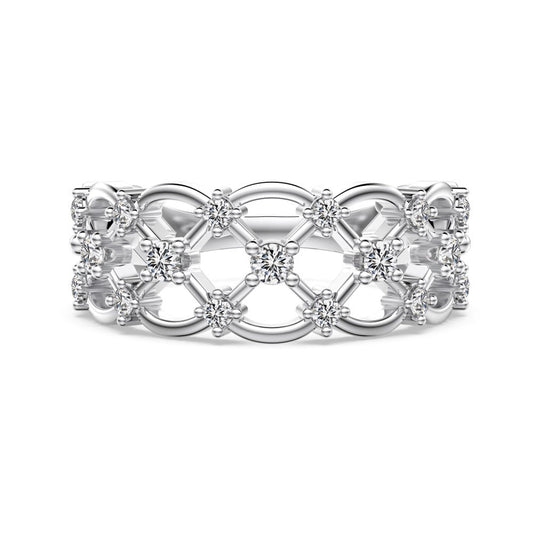 Elise Lace S925 Sterling Silver Vintage Openwork Ring