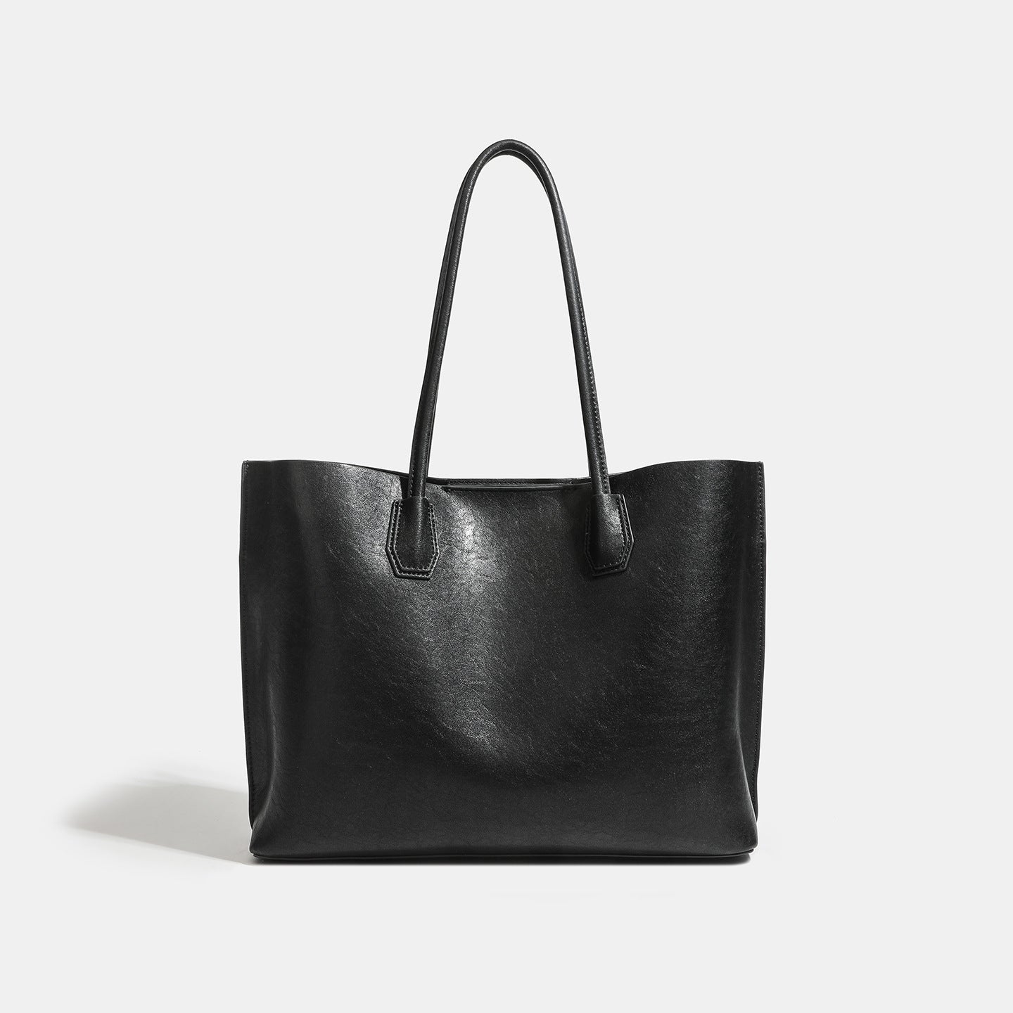 Women's Soft Cowhide Double-Compartment Slouch Tote