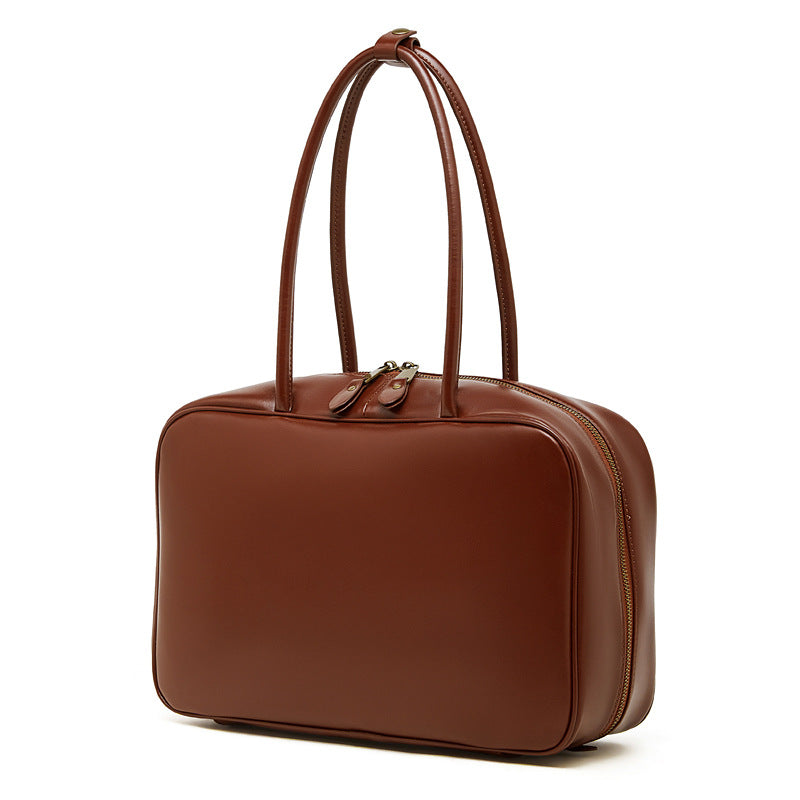 Women's Smooth Full-Grain Cowhide Boxy Work Bag
