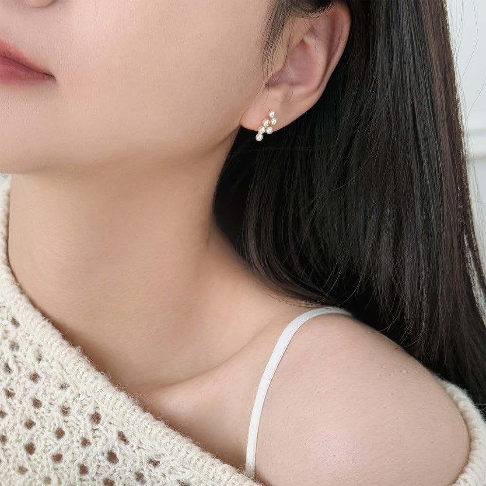 925 Sterling Silver Grape Pearl Stud Earrings – Pearl Vine