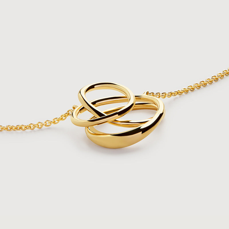 “Twist Muse” S925 Sterling Silver Irregular Geometric Necklace