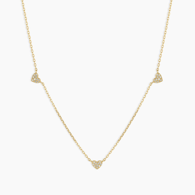 “Sweetheart Glow” S925 Sterling Silver Zircon Heart Necklace