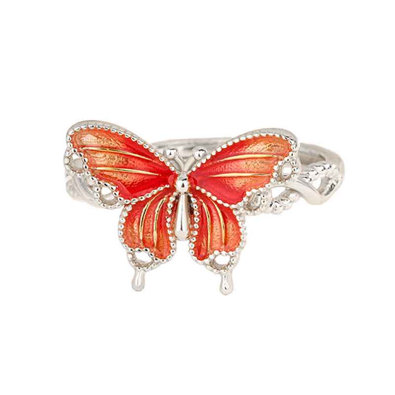 Butterfly Reverie Enamel Butterfly Jewelry Set in S925 Sterling Silver