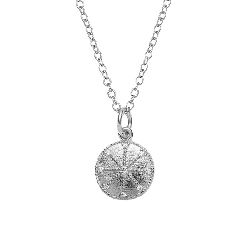 “Circle Eclat” S925 Sterling Silver Zircon Geometric Necklace