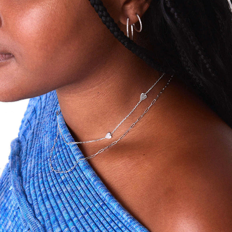 “Pure Heart” S925 Sterling Silver Minimalist Heart Pendant Necklace