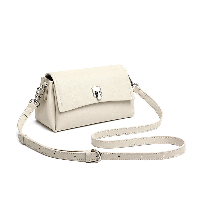 Women's Pebbled Cowhide Pillow Bag with Twist-Lock