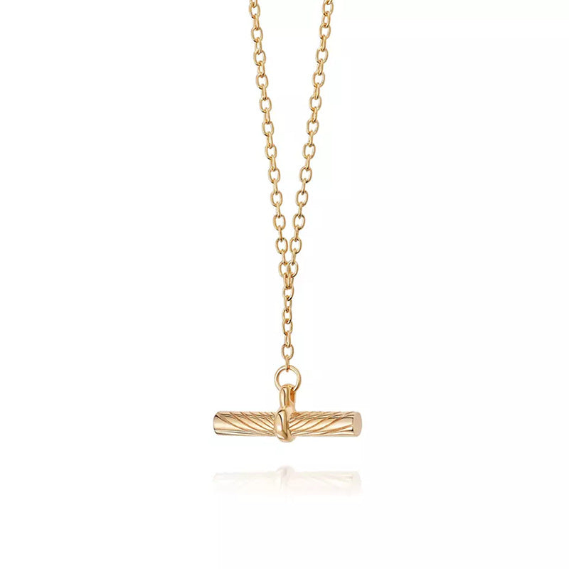 “Balance Line” S925 Sterling Silver Geometric Cylinder Necklace