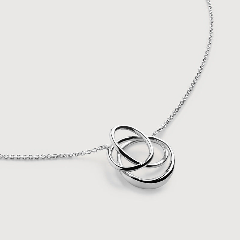 “Twist Muse” S925 Sterling Silver Irregular Geometric Necklace