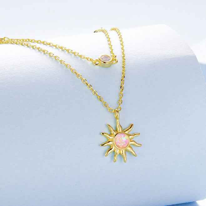 Aurora Sol Opal Sun Moon Jewelry Set 925 Sterling Silver
