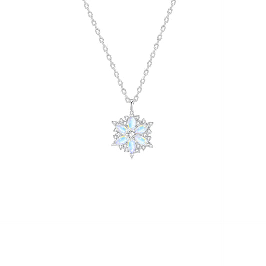 925 Sterling Silver Rotating Snowflake Necklace – Aurora Snowspin