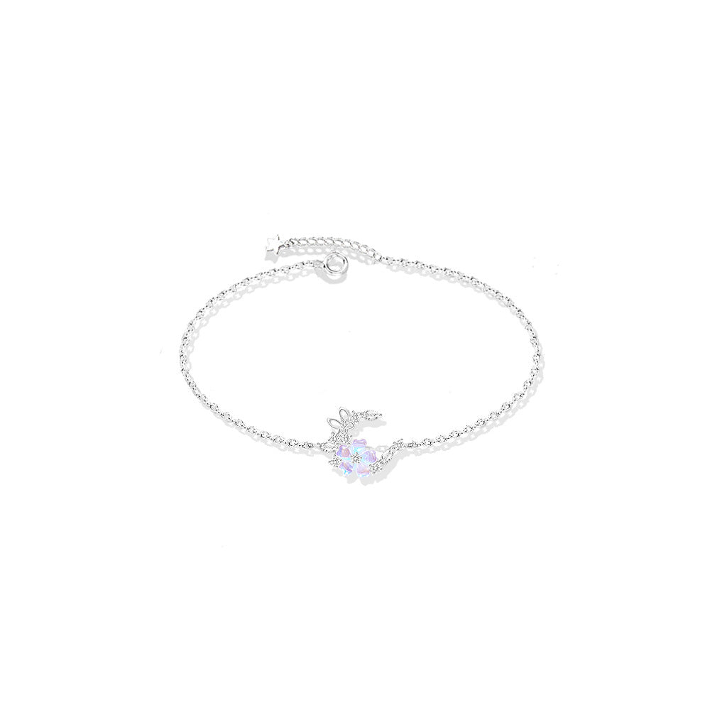 Moon Sakura S925 Silver Cherry Blossom Moon Jewelry Set