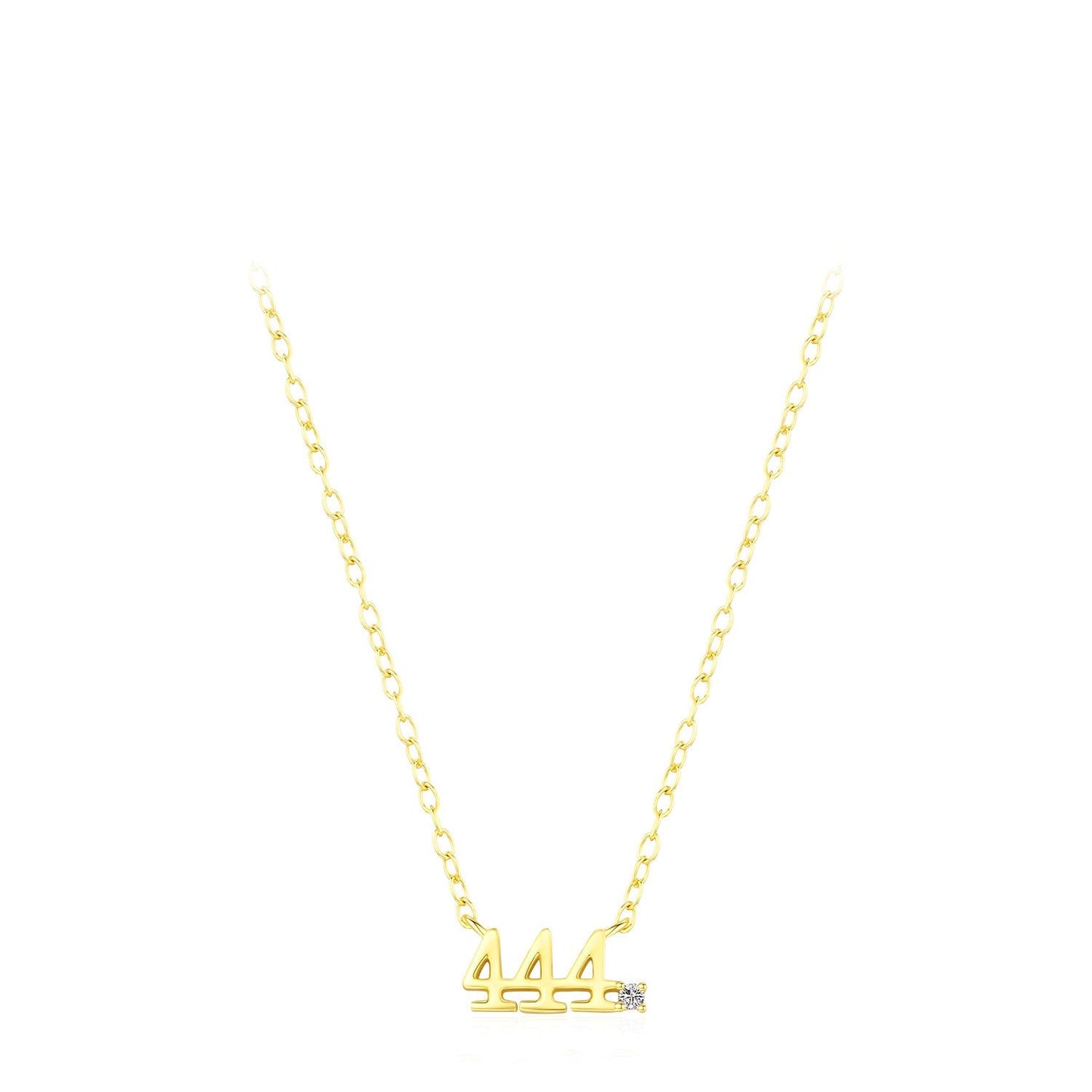 Lucky Number Personalized Necklace 925 Sterling Silver Zircon Charm