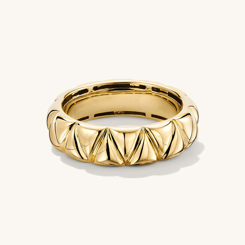 “Luxe Orbit” S925 Sterling Silver Geometric Circle Ring