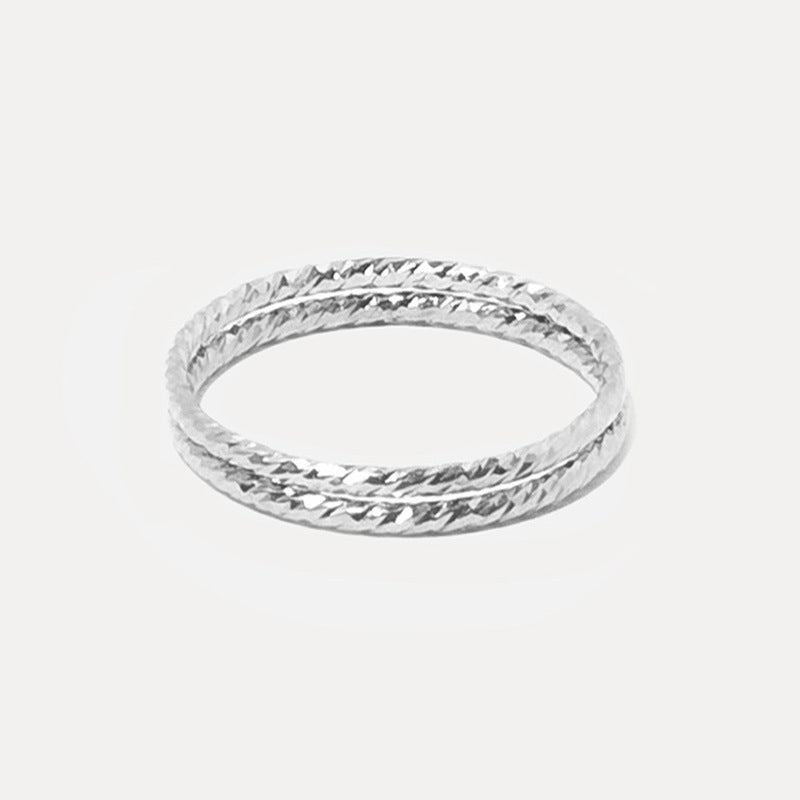 “Twistline” S925 Sterling Silver Twisted Minimalist Ring