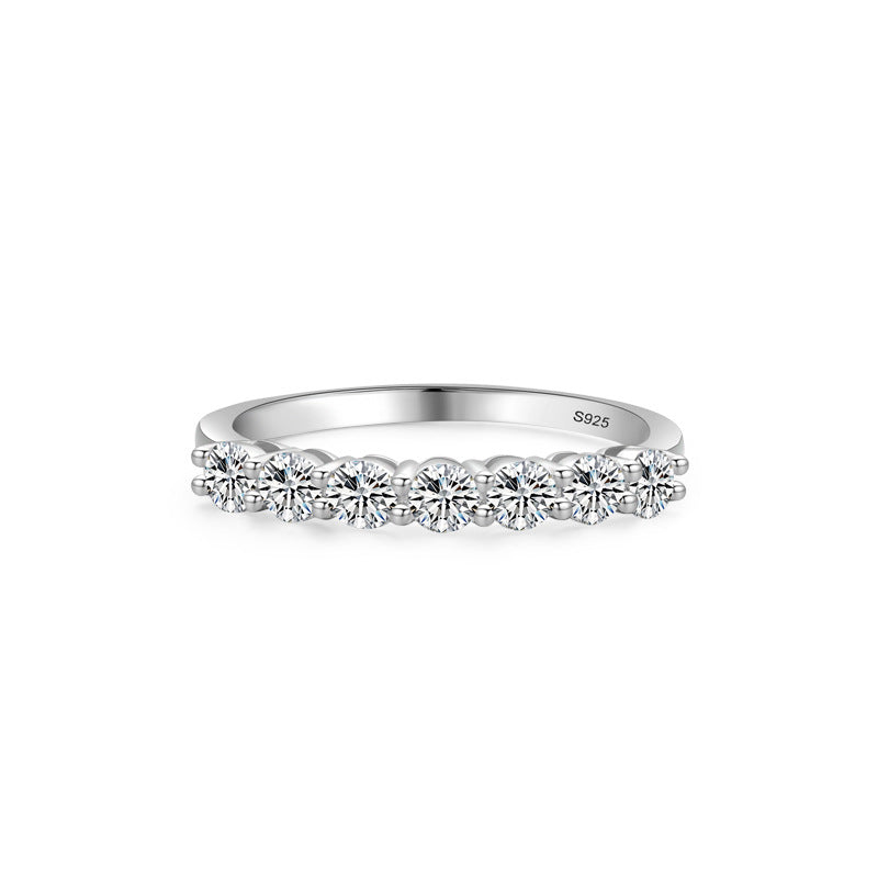 925 Sterling Silver Multi Stone Band Ring