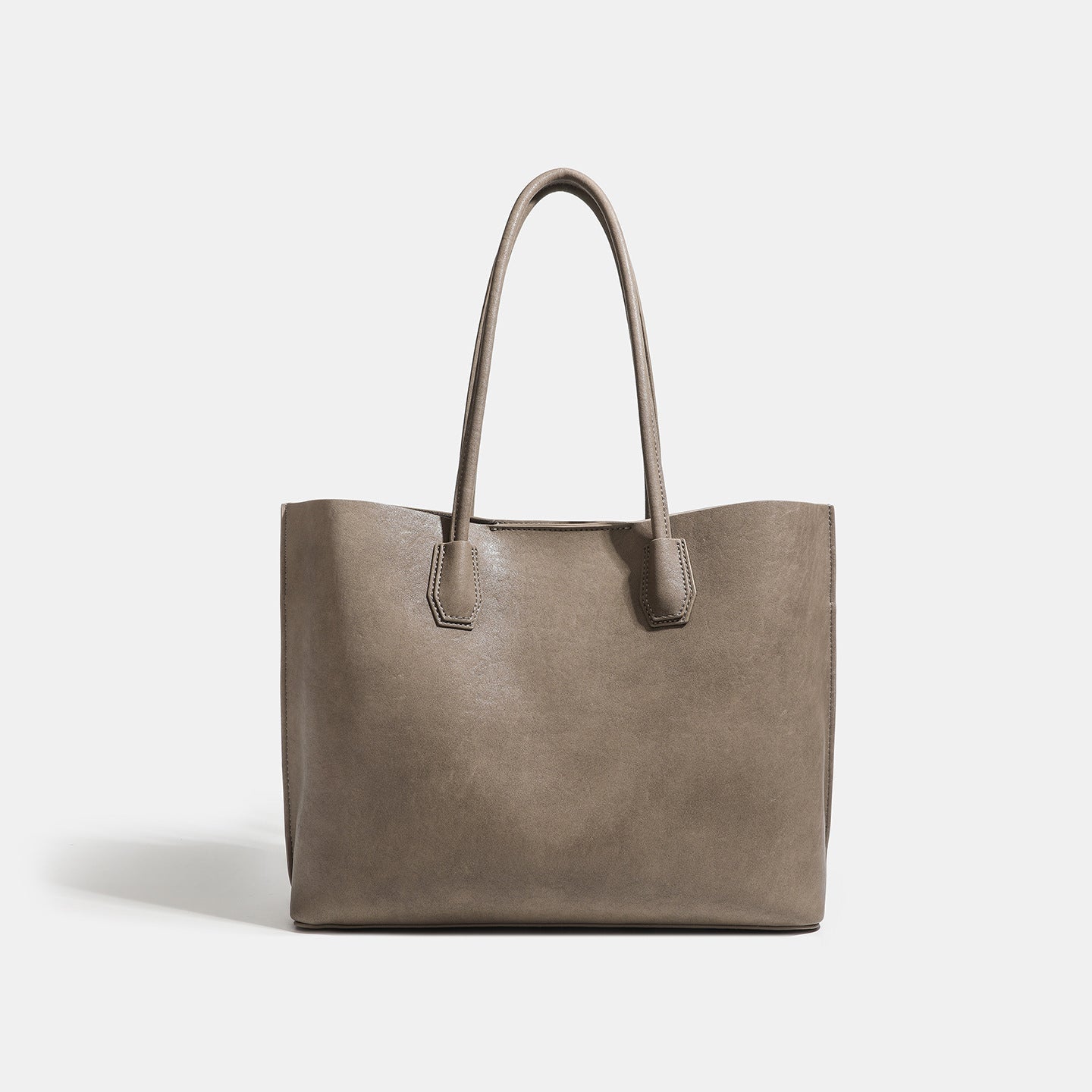 Women's Soft Cowhide Double-Compartment Slouch Tote