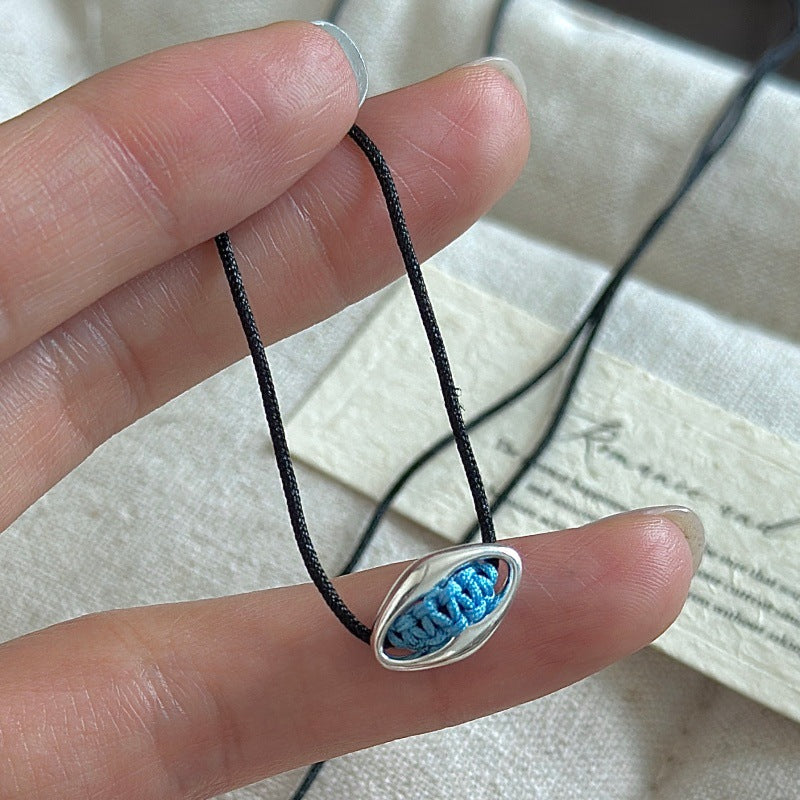 “Playful Loop” S925 Sterling Silver Pig Nose-Inspired Adjustable Necklace