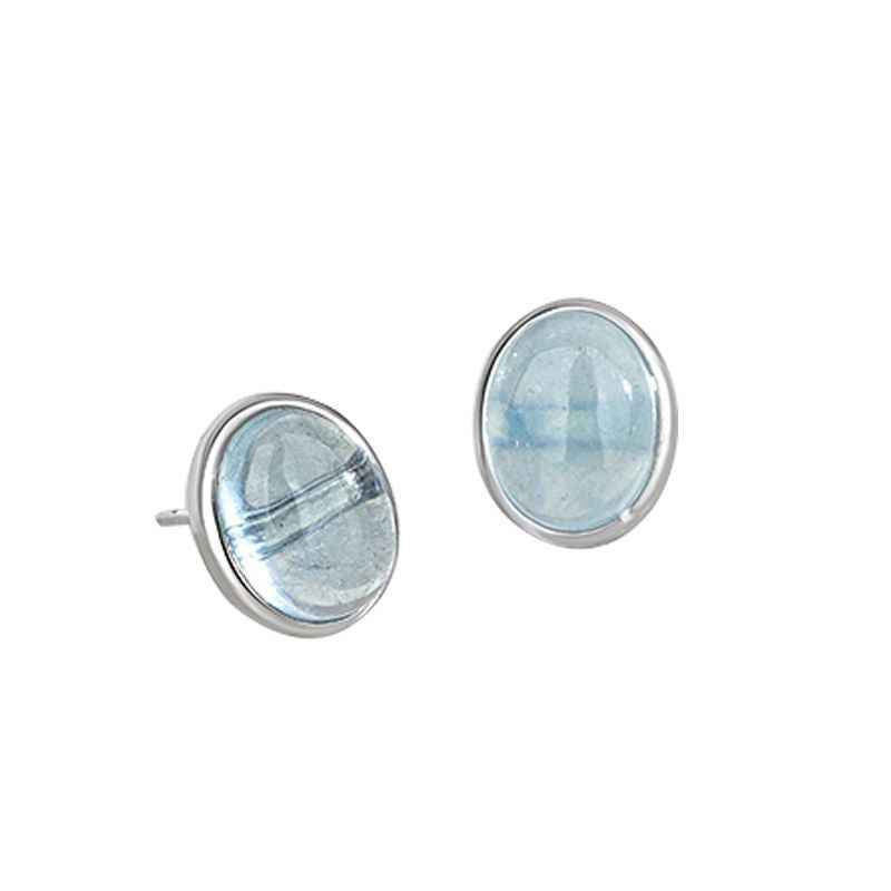 Ocean Aura Natural Aquamarine Pendant Necklace 925 Sterling Silver