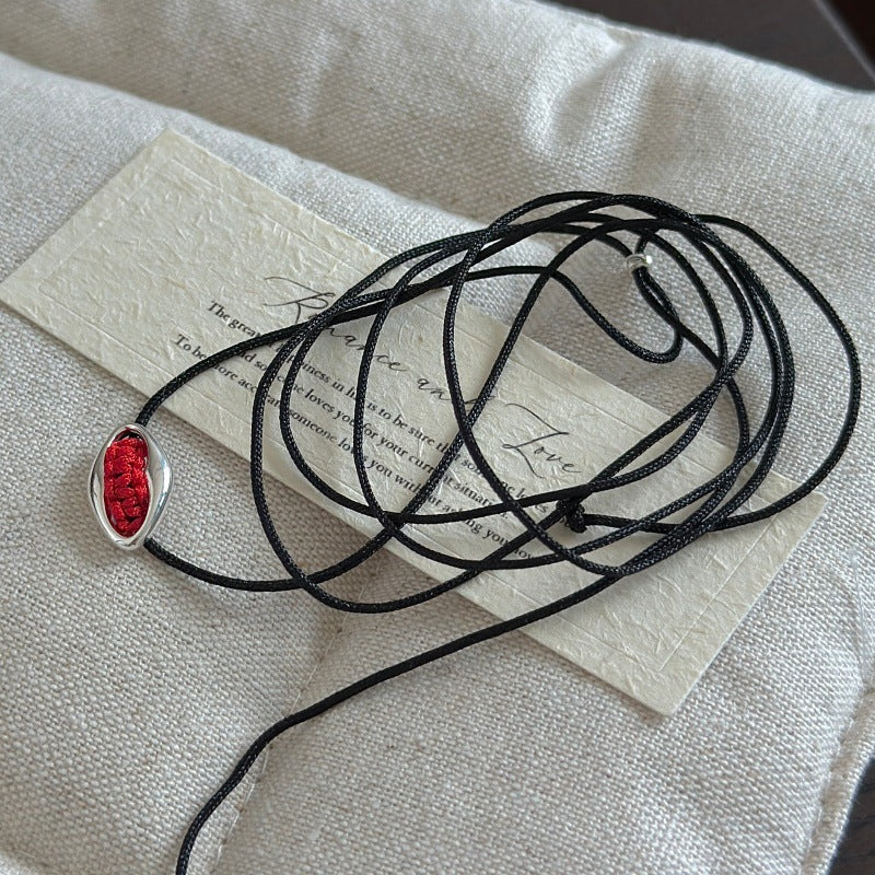 “Playful Loop” S925 Sterling Silver Pig Nose-Inspired Adjustable Necklace