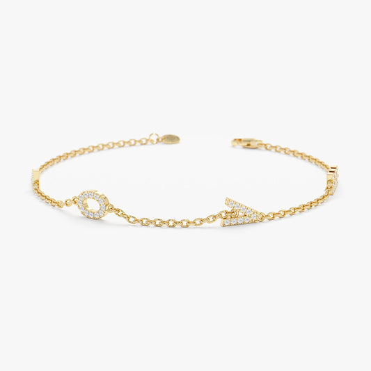 “Love Spark” S925 Sterling Silver LOVE Letter Zircon Bracelet