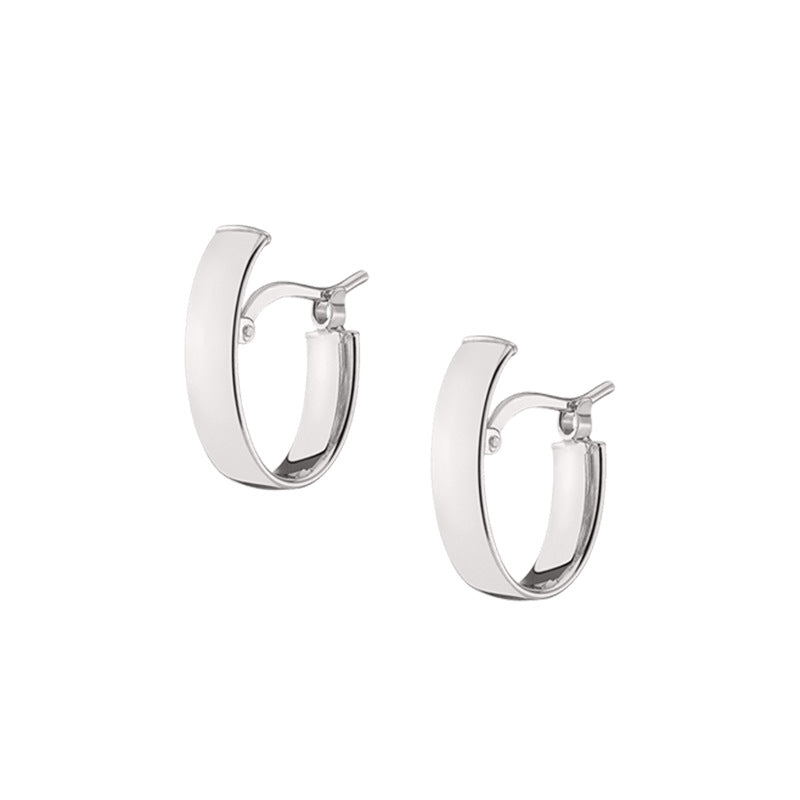 “Everyday Orbit” S925 Sterling Silver Classic Minimalist Huggie Hoop Earrings